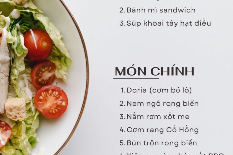 Lớp chay cộng đồng menu 2 K3