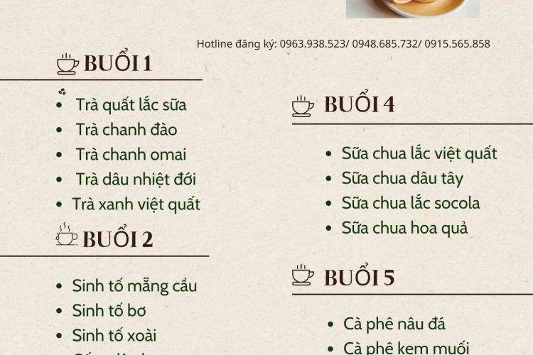 Lớp menu pha chế 
