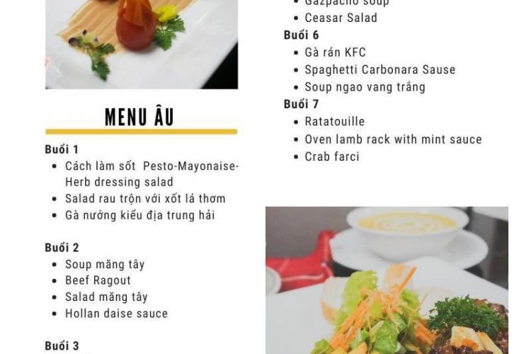 Lớp món Âu 